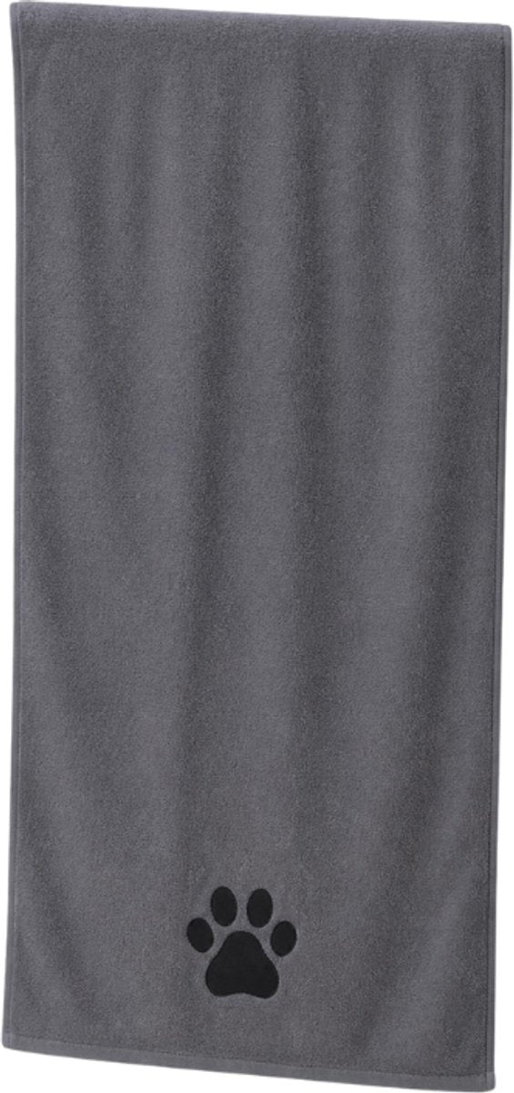 Microvezel handdoek - 140x70cm - Grijs - Voor honden - Sneldrogend-extra groot-dog