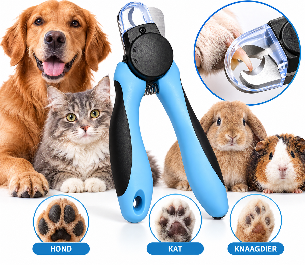 Led Nagelknipper voor Hond, Kat & Knaagdier  Veilig & Makkelijk Nagels Knippen