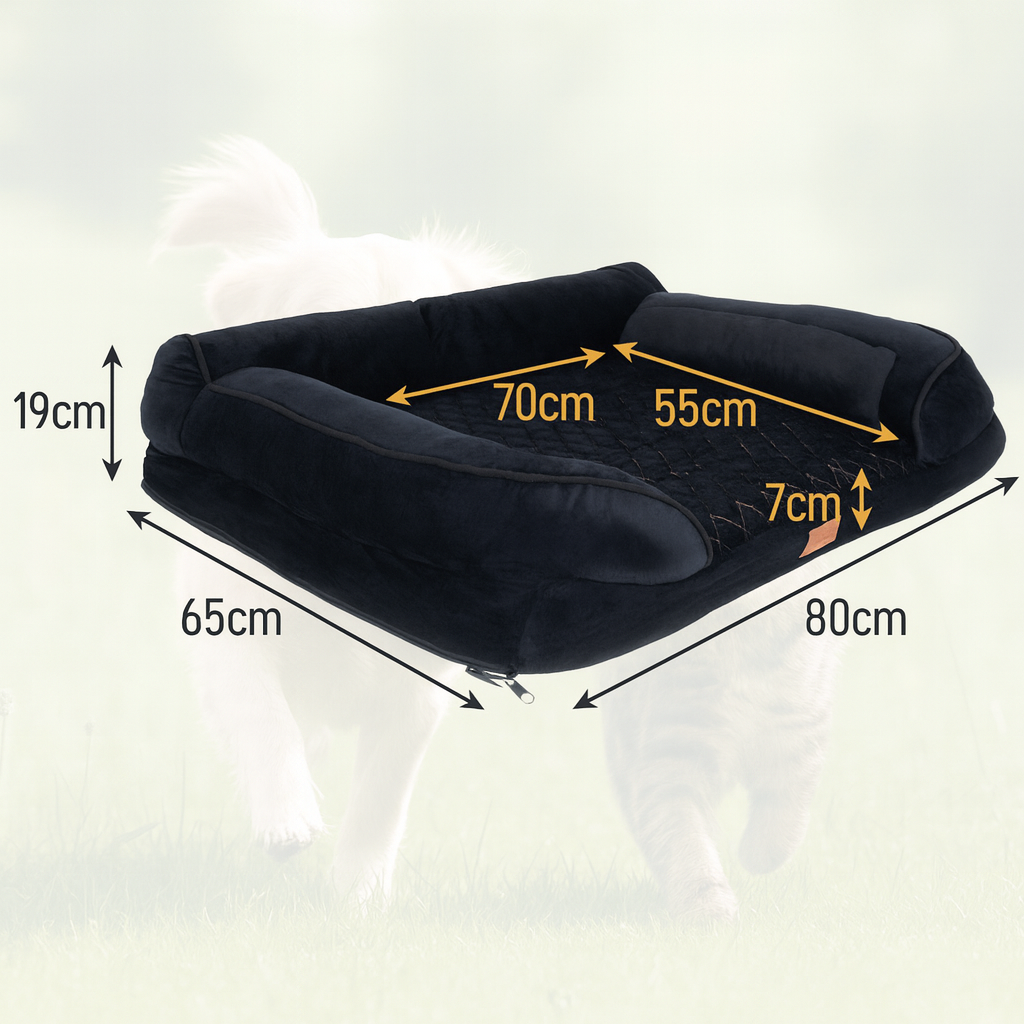 Orthopedisch hondenbed (m) 80x65 x19  7 cm dik wasbaar & antislip