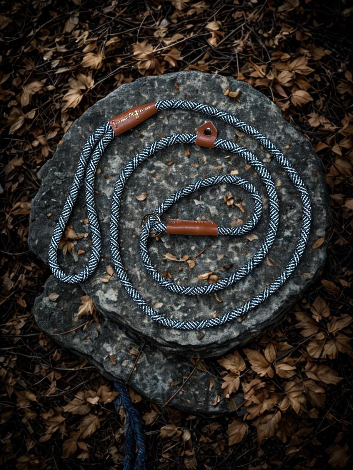 Hondenriem 1,6 meter – Reflecterend Groen/Grijs