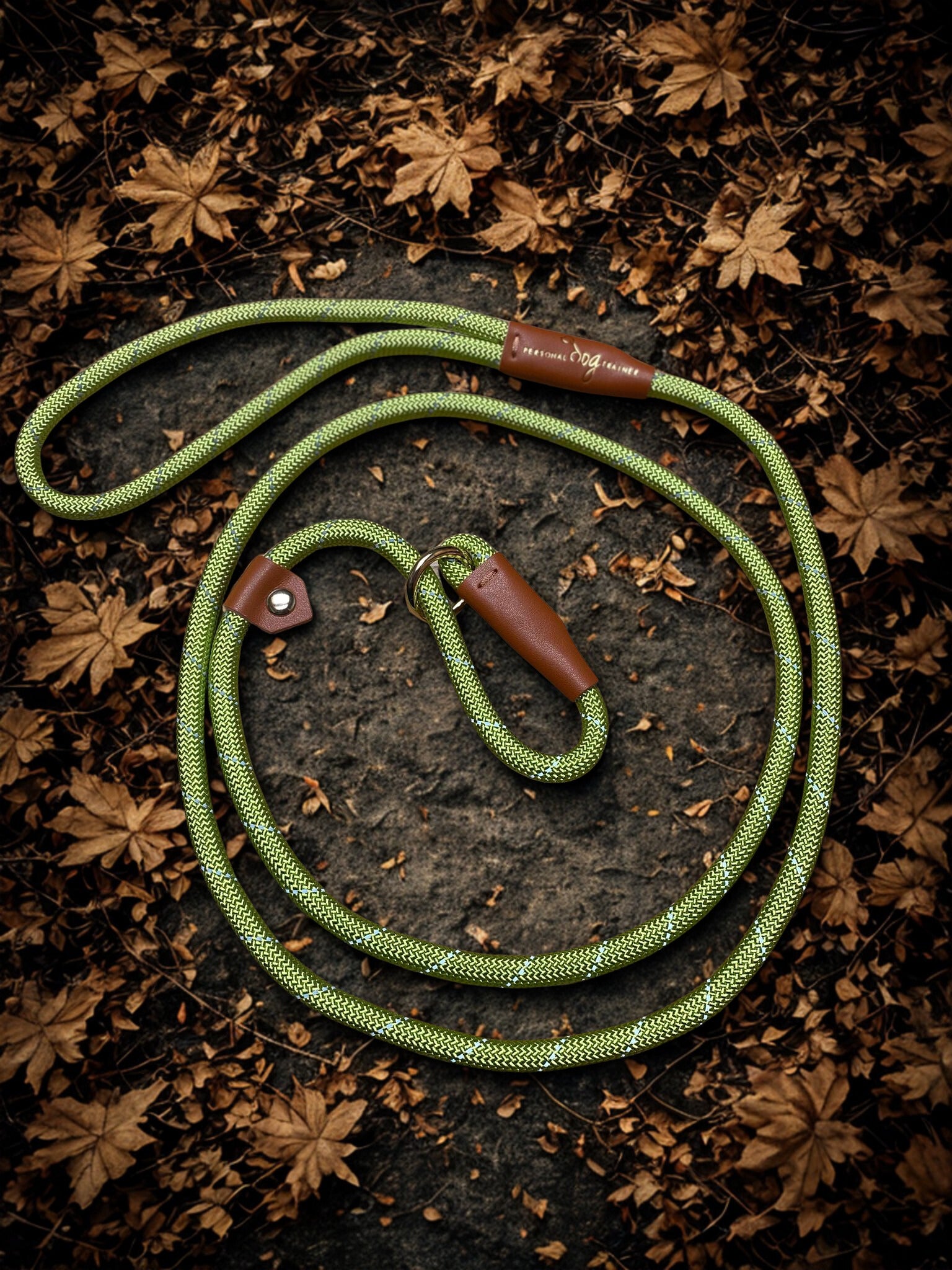 Hondenriem 1,6 Meter - Reflecterend - Olijf Groen