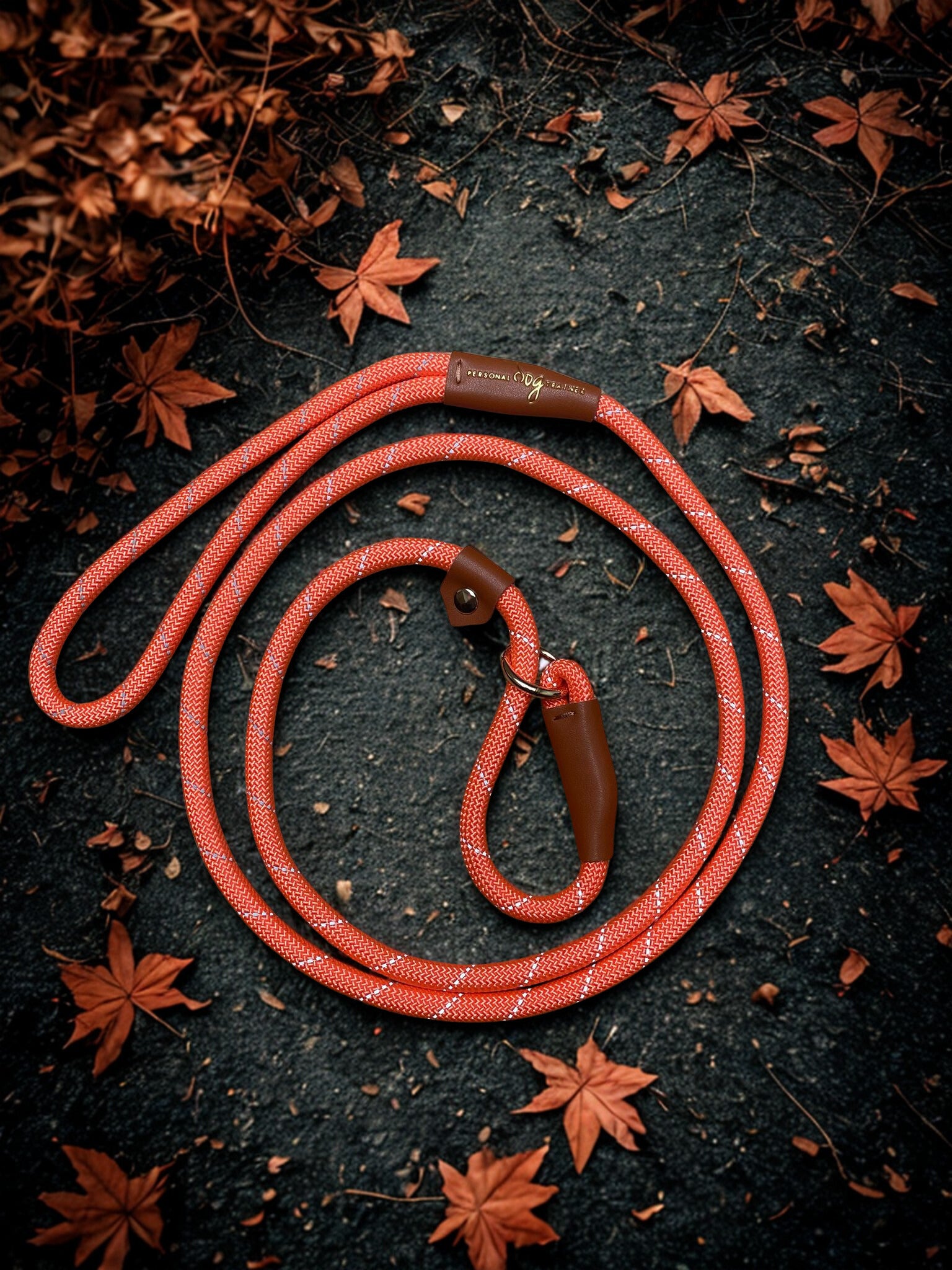 Hondenriem 1,6 meter-  Reflecterend -Fel -Oranje