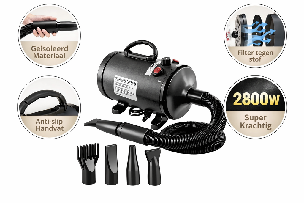 Krachtige Waterblazer voor Honden 2800W  Hond Snel Droog Thuis