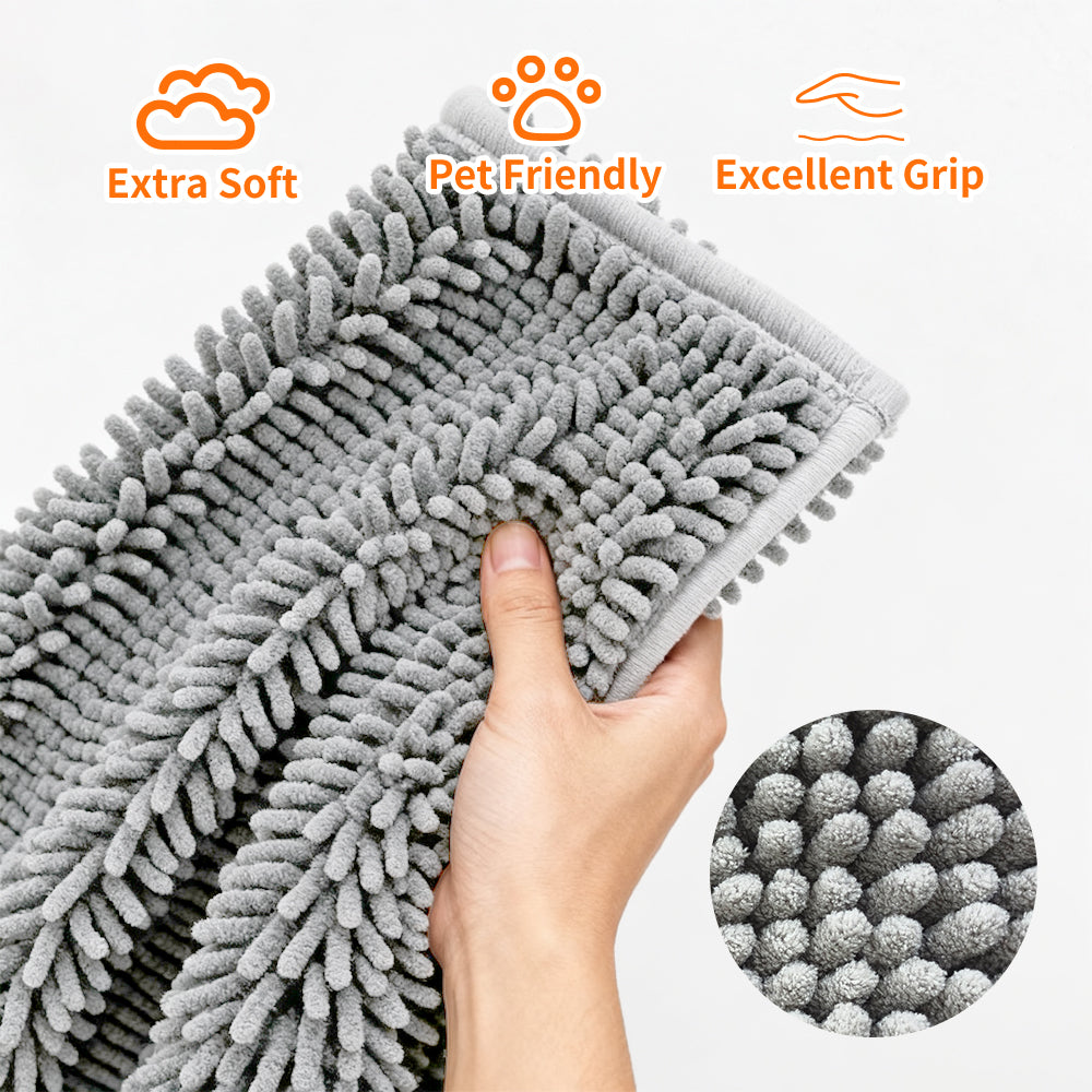 Honden droogloopmat van microvezel – antislip & super absorberend 50×80 cm & 60×90 cm