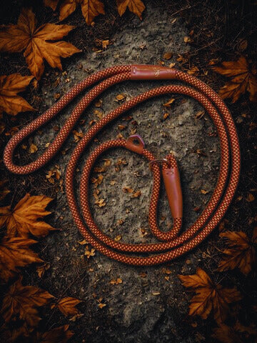 Hondenriem 1,6 meter –  Oranje/Zwart