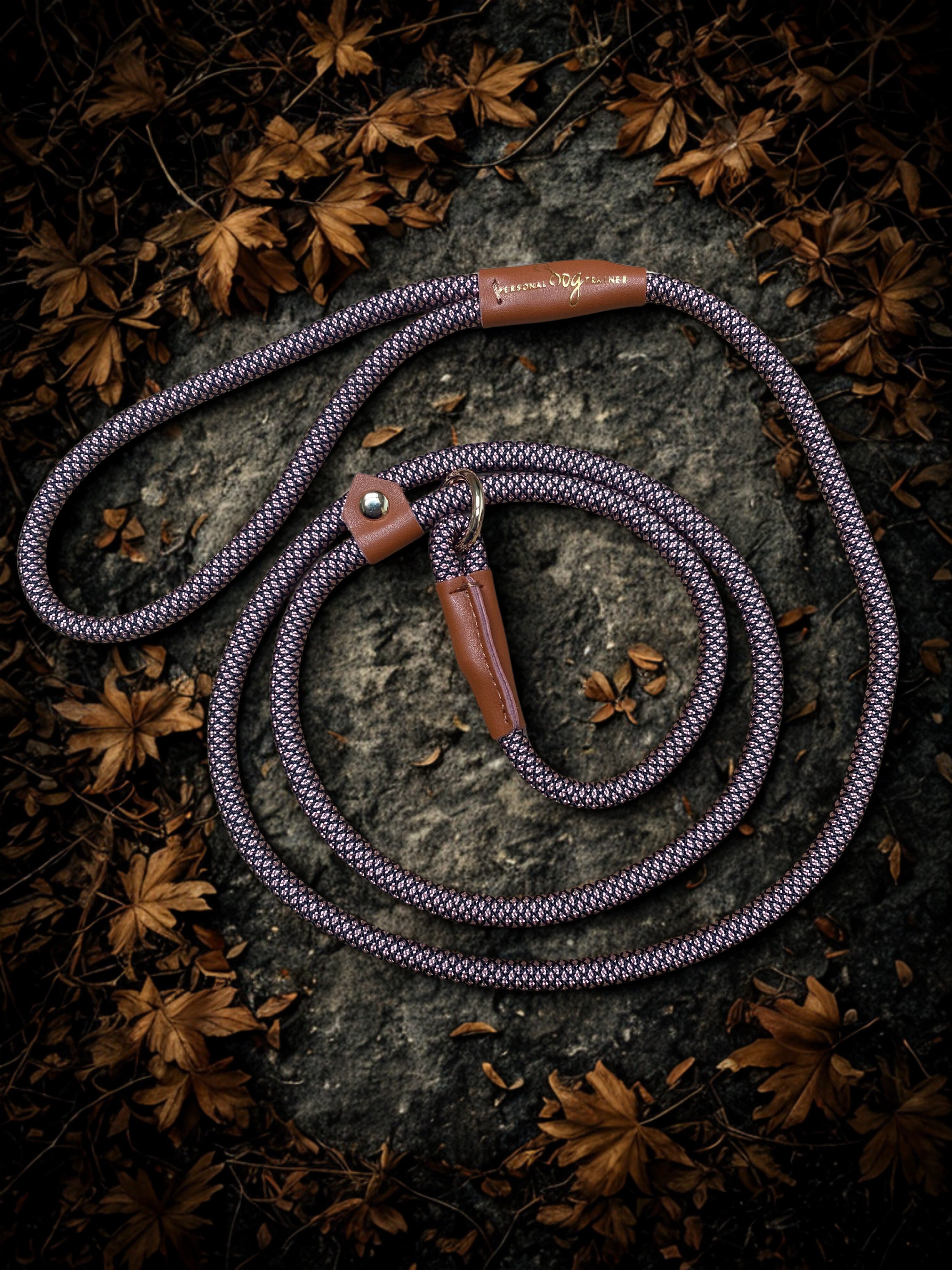 Hondenriem 1,6 meter – Reflecterend Lila-Bruin